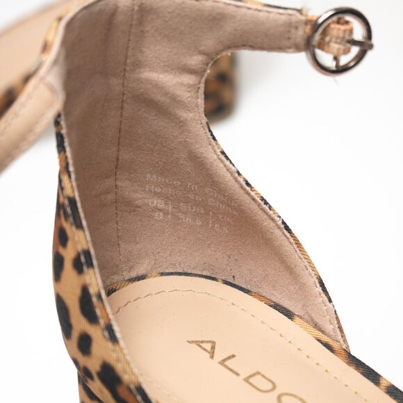 ALDO Women's Size 8, Cheetah Print 2" Chunky Heel with Straps - Picture 7 of 8